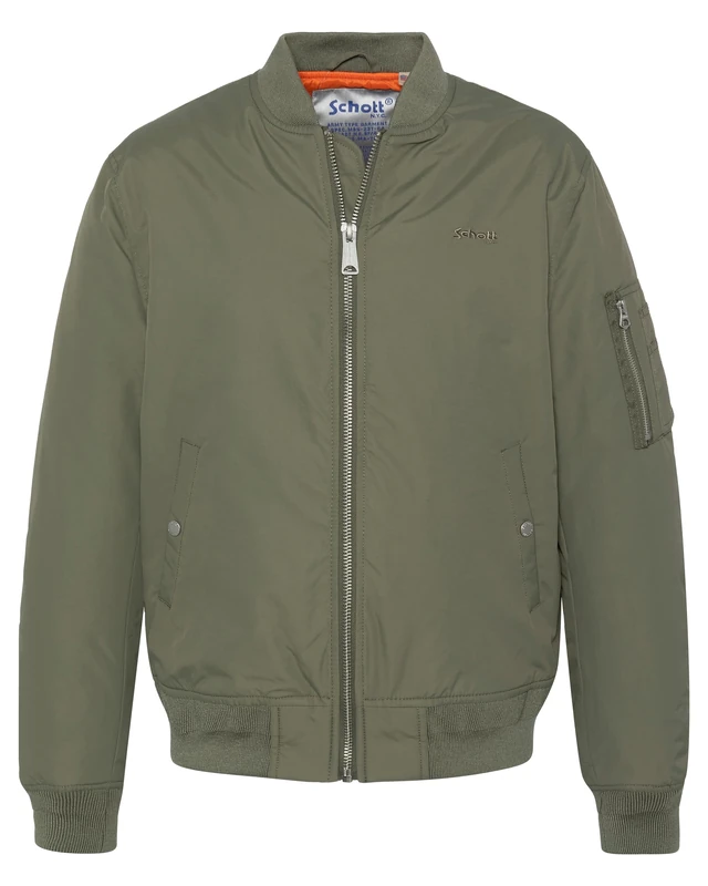 Schott NYC Men's Airkraft Jacket, Sage Kaki, M
