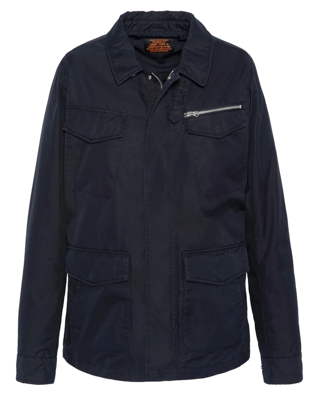 Schott NYC Men's Flint Jacket, Navy, L