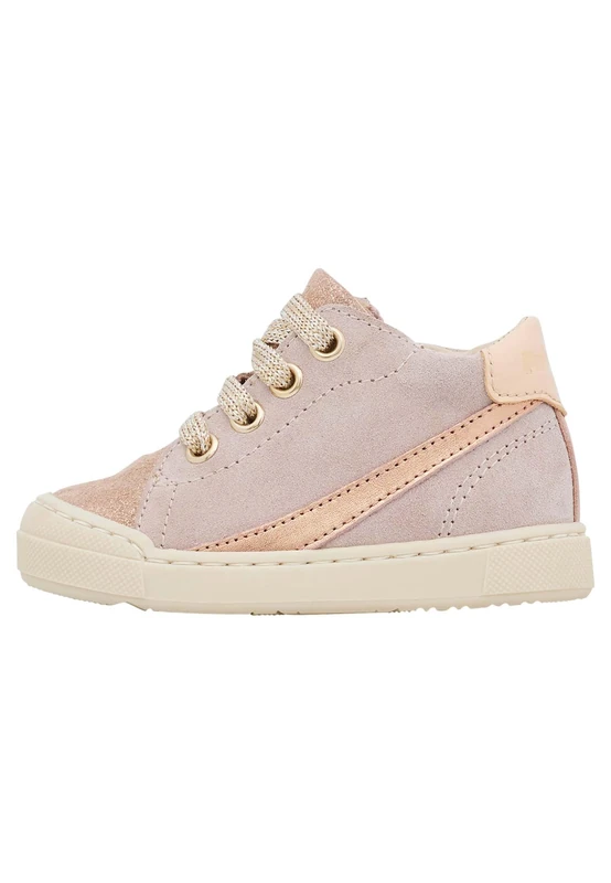 Falcotto MUPLIE 2 Zip-Sneakers in Leather and Suede, Powder Pink, 2.5 UK Child