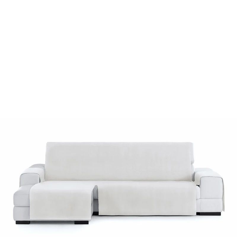 Eysa Oriente Practical Chaise Longue Cover 290 cm., Color 00/White, Left Front View
