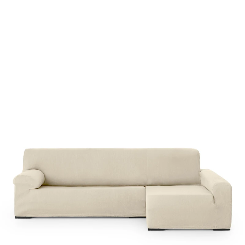 Eysa Poseidon Elastic Right Arm Chaise Longue Sofa Cover, Front View, Colour 0 - Image 1