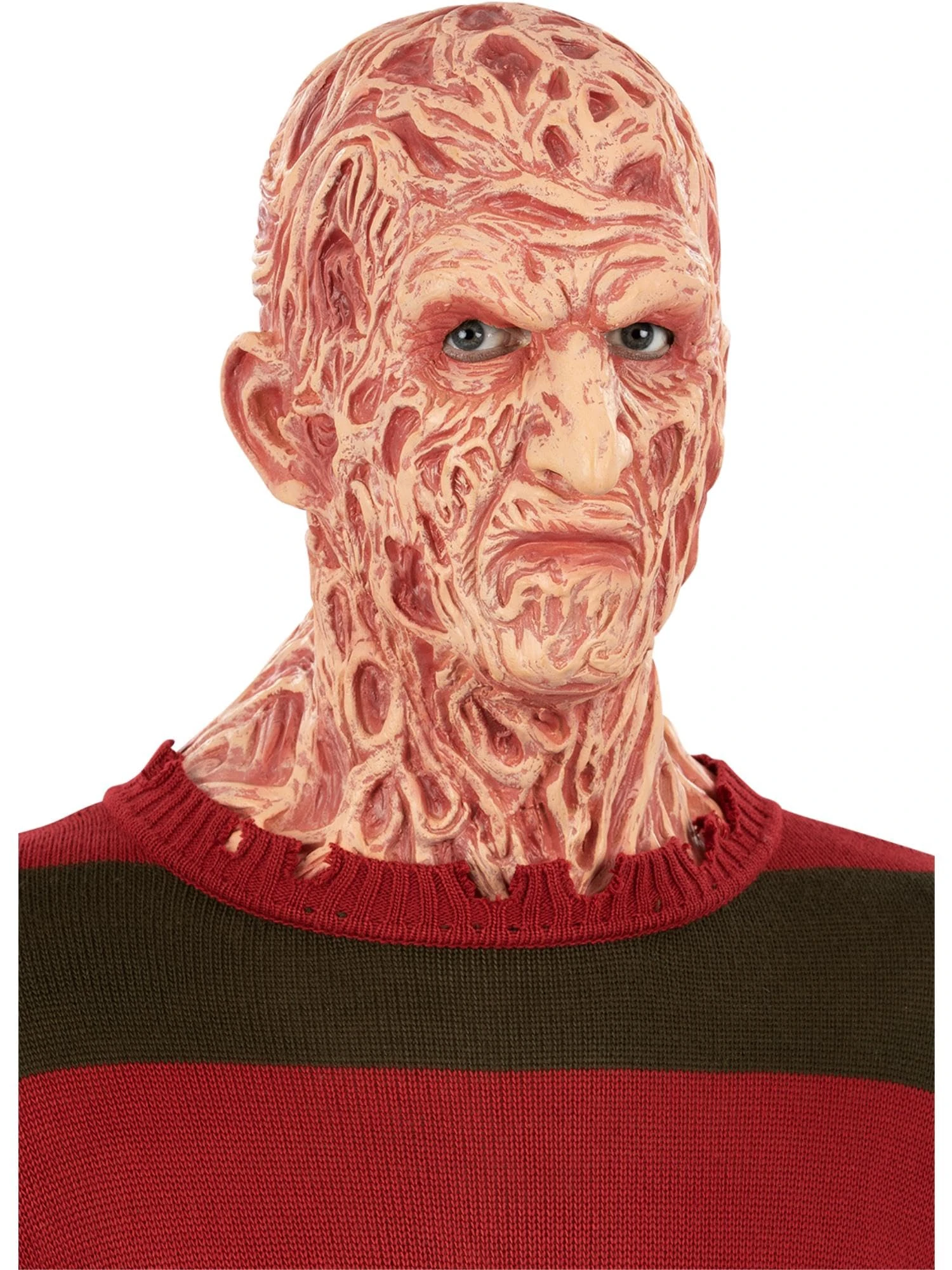 Smiffys A Nightmare On Elm Street Freddy Krueger Mask - Full Head, Latex, Officially Licensed Nightmare on Elm Street Fancy Dress, Adult Costume Masks, Freddy Krueger Halloween Mask