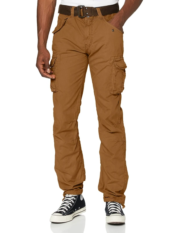 Schott NYC Men's Trousers, Camel, 32 W