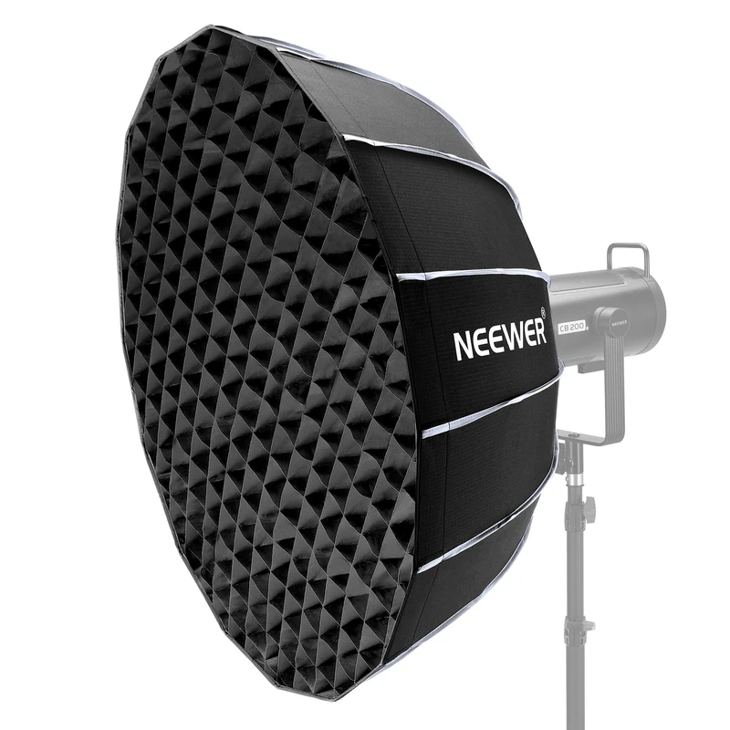 NEEWER 33.5"/85cm Softbox Parabolic Hexadecagon, Quick Setup/Fold Like Umbrella with Bowens Mount, Metal Beauty Dish/Diffusers/Grid/Bag for CB200B CB60 MS60B MS60C Compatible with Aputure Godox, NS85U