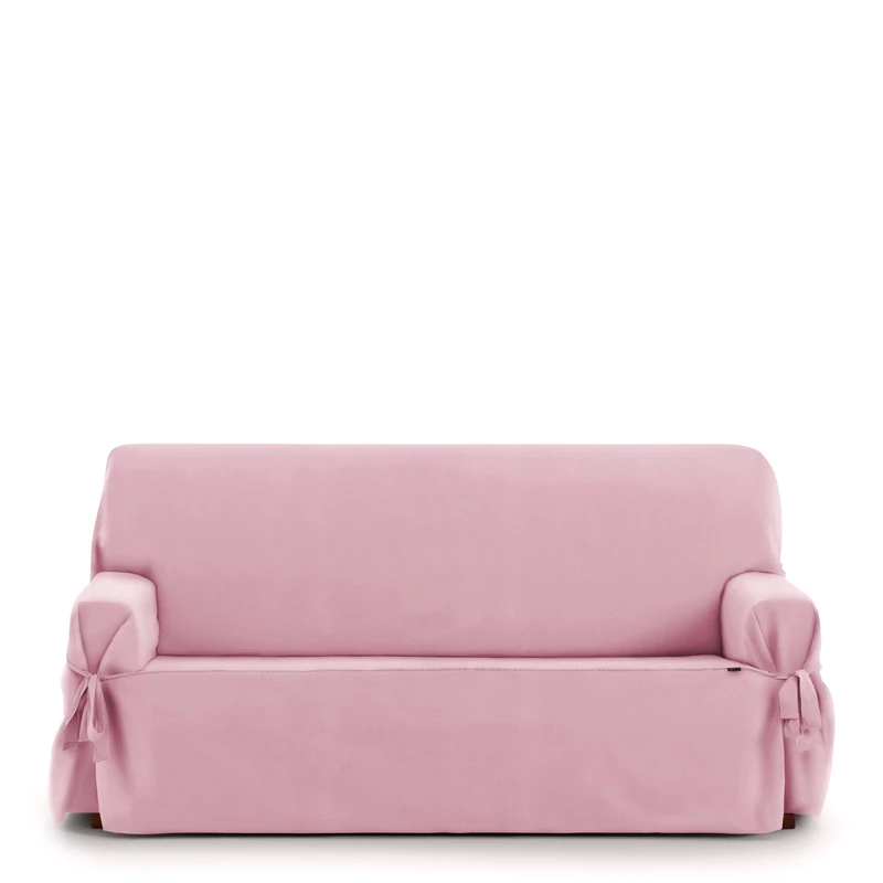 Eysa Universal Adjustable Sofa Cover with Ties East 3 Seater Colour 02/Pink