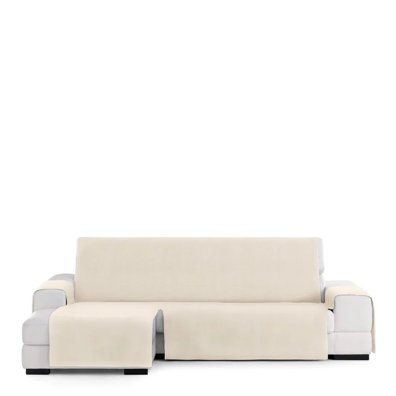 Eysa Oriente Practical Chaise Longue Cover 240 cm., Colour 01/Beige, Left Front View