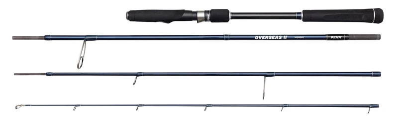 PENN Overseas II Inshore Spinning Rod, Fishing Rod, Spinning Rods, Sea Fishing,Rods for Bass, Seabass and other Saltwater Species, Unisex, Assorted, 2.40m | 15-40g