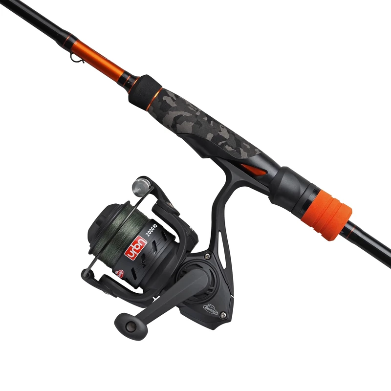 Berkley URBN II Dropshooter Combo, Fishing Rod and Reel Combo, Lure Fishing Spinning Combo, Predator Fishing,Pike/Perch/Zander, Unisex, Black, 2.4m | 5-25g