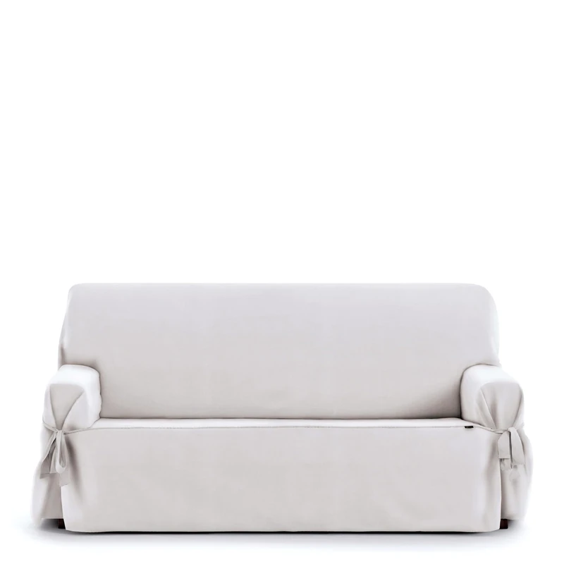 Eysa Universal Adjustable Sofa Cover with Ties East 2 Seater Colour 00/White