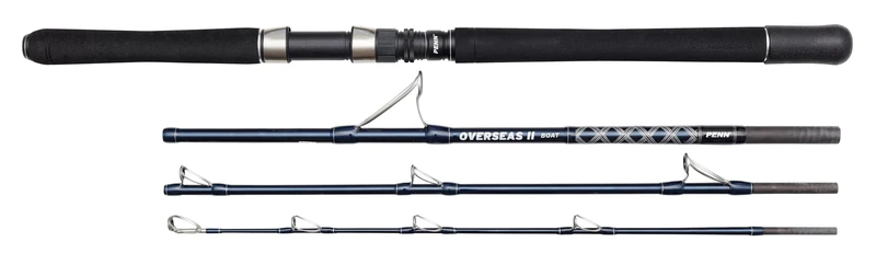 PENN Overseas II Boat Rod, Fishing Rod, Spincasting rods, Sea Fishing, for all Sea Fishing Species, Unisex, Assorted, 2.10m, 12-20lb