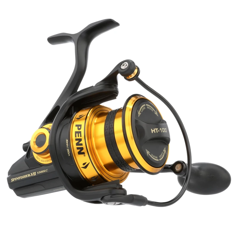 PENN Spinfisher VII Long Cast, Fishing Reel, Spinning Reels, Sea Fishing, Sea Fishing Reel With IPX5 Sealing That Protects Against Saltwater Ingression, Caters for different Species, Black Gold, 7500