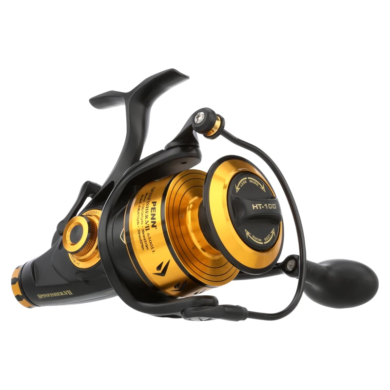 PENN Spinfisher VII Live Liner Spinning Reel, Fishing Reel, Sea Fishing Reel With IPX5 Sealing That Protects Against Saltwater Ingression, Caters for different Species, Unisex, Black Gold, 2500
