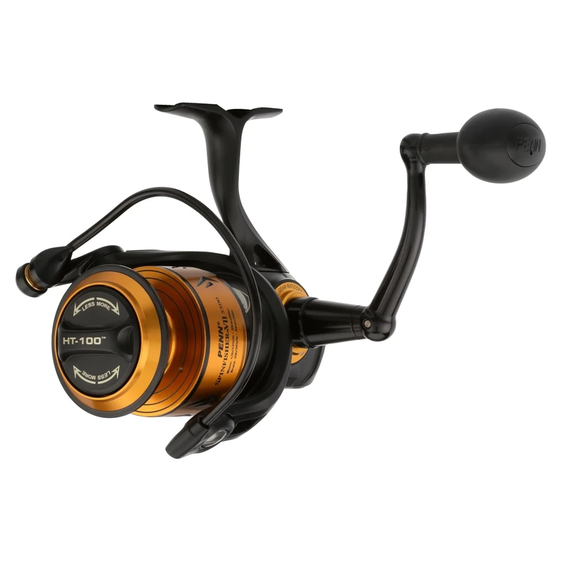PENN Spinfisher VII Spinning Reel, Fishing Reel, Sea Fishing Reel With IPX5 Sealing That Protects Against Saltwater Ingression, Caters for different Species, Unisex, Black Gold, 4500