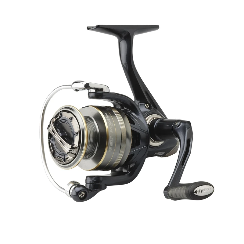 Mitchell MX2SW Saltwater Spinning Reel | Corrosion-Resistant Sea Fishing Fixed Spool Reel | 5+1 Stainless Steel Bearings | Aluminium Handle | Inshore & Surf Boat Fishing | 3000 | Silver & Gold