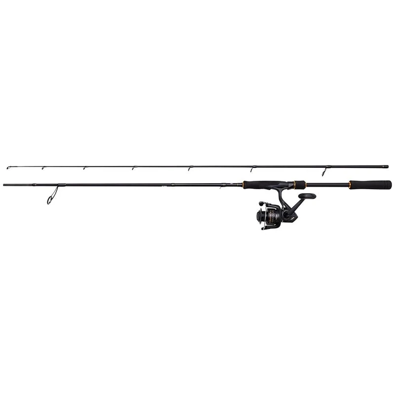 PENN Wrath II Labrax Spinning Combo, Fishing Rod and Reel Combo, Sea Fishing, Sea Bass With Metal, Hard, or Soft Lures, Great Value for Money Set, Unisex, Black, 2.29m | 15-40g