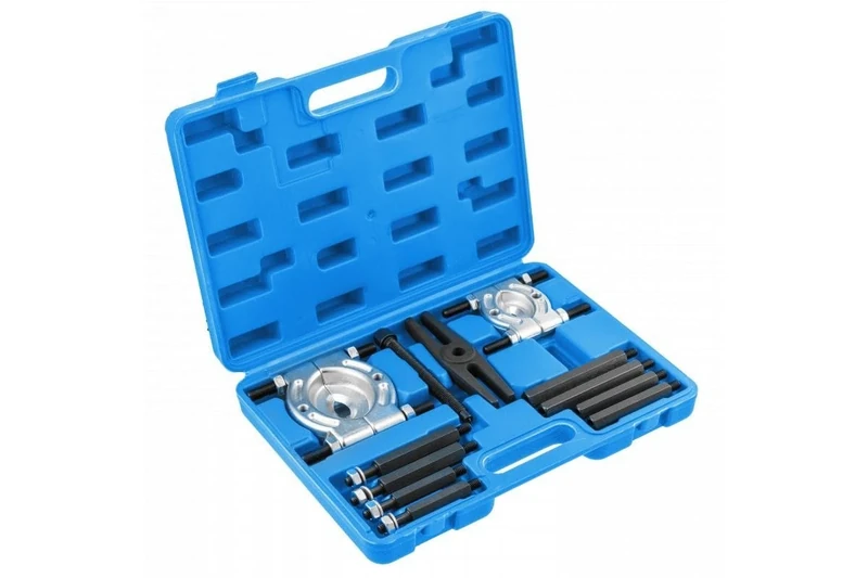 HÖGERT TECHNIK Two Arm Puller & Separator - 12 Piece Set Bearings, Gears and Brake Discs Separators 30-75mm Hardened Steel with Carry Case Ideal for Workshops