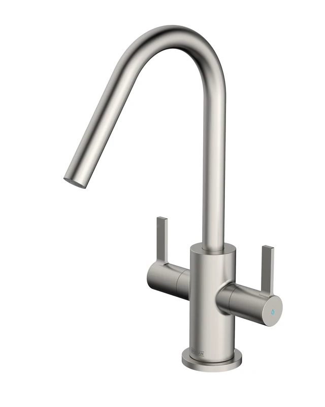 Bristan Cashew Sink Mixer with Easyfit Installation, Deck Mounted Kitchen Taps Mixers, Stainless Steel Finish