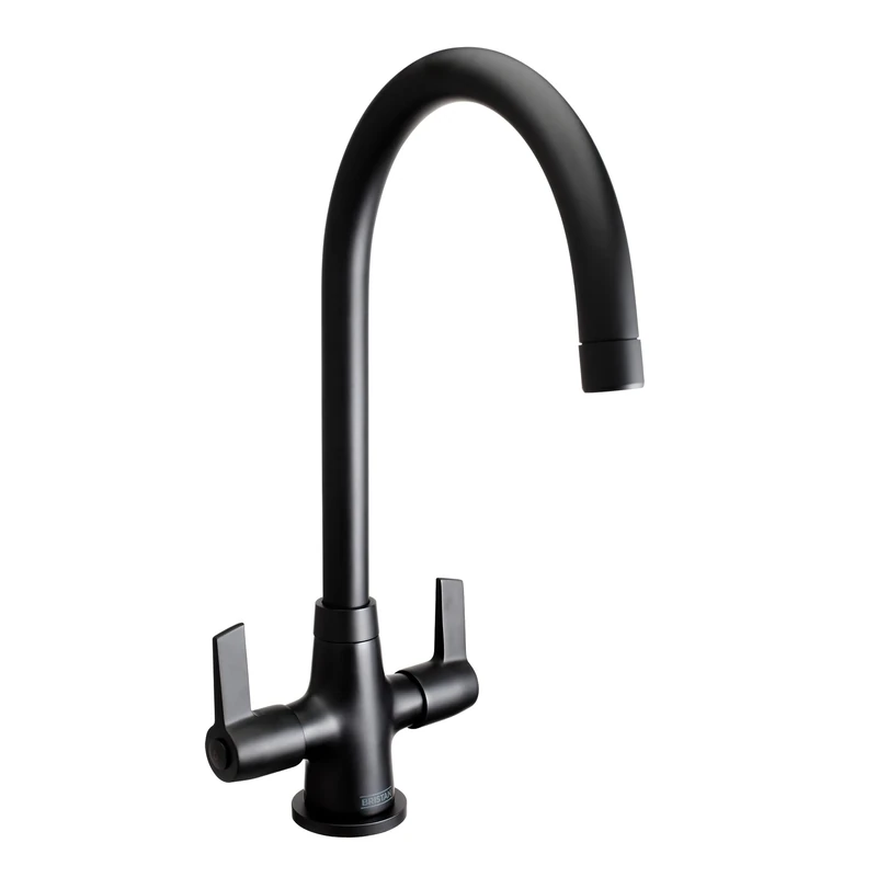 Bristan EC SNK EF BLK Echo Easyfit Mono Sink Mixer Black Twin Lever