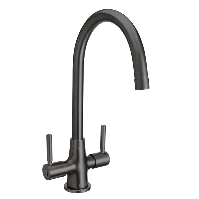 Bristan MZ SNK EF GM Monza Easyfit Mono Sink Mixer Twin Lever, Gun Metal Grey