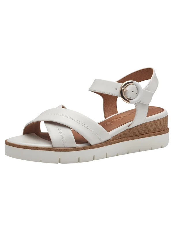 Tamaris Women’s sandal with wedge heel white 3.5 UK