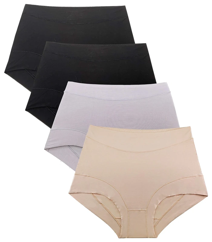 B2BODY Women's Modal Boyshort Briefs - 4 Pack, Sizes XS-4X - Image 1