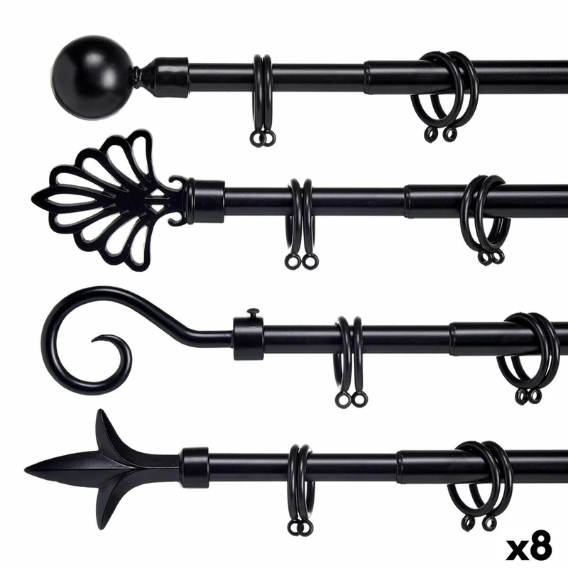 Gift Decor Curtain Rod, Estándar pack of 8