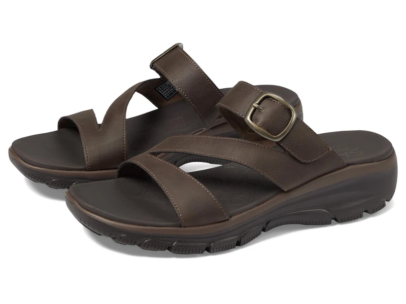 Skechers Women's Easy Going-Slide Sandal, Chocolate, 9