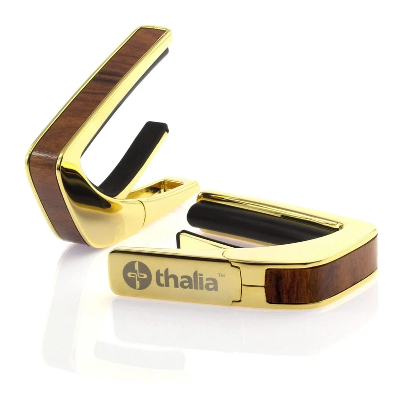 Thalia Exotic Series Capo, Black Chrome Finish with Santos Rosewood Inlay