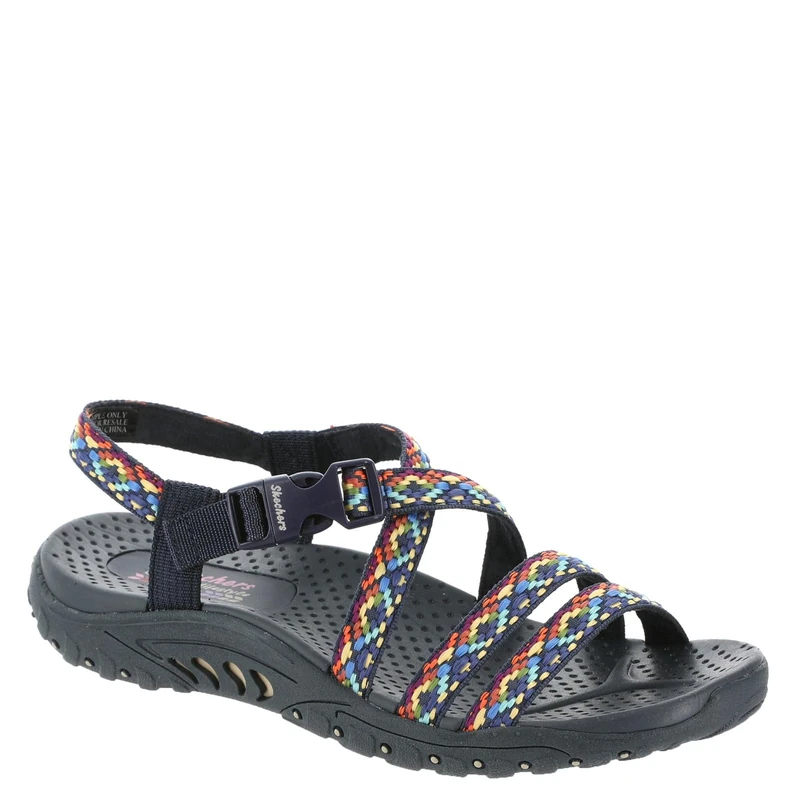 Skechers Women's Reggae-Dream Weaver Sport Sandal, Navy Multi, 9 - Image 1