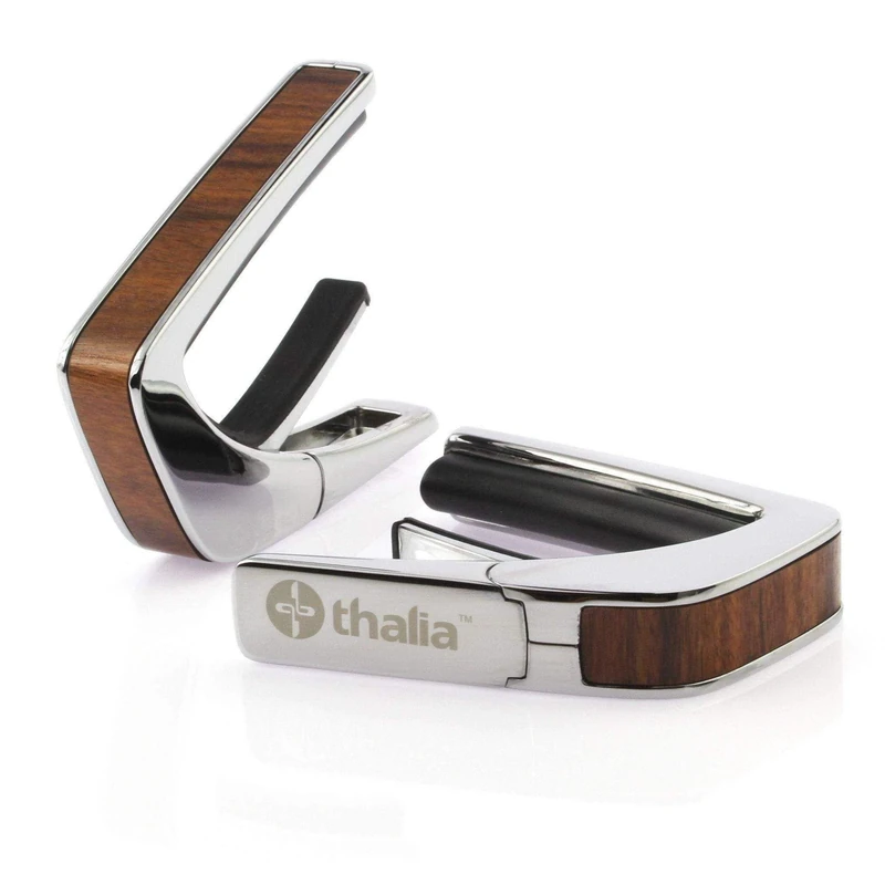 THALIA CHROME FINISH CAPO WITH SANTOS ROSEWOOD INLAY