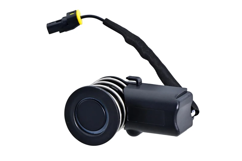 HELLA 6PX 358 270-091 Sensor, park distance control - straight - 2-pin connector - Plugged/Clamped - Paintable - with plug insert - with cable