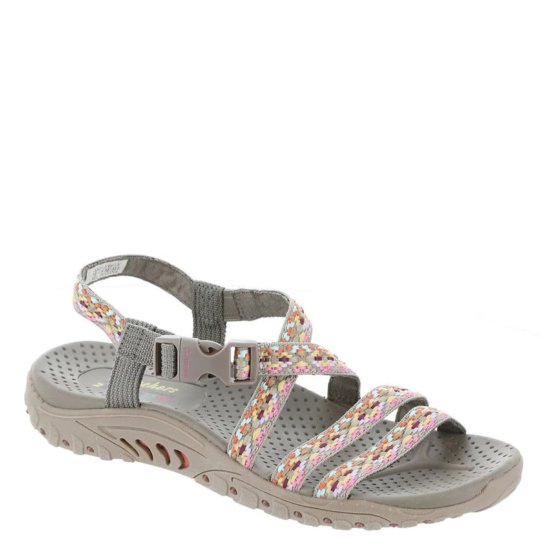 Skechers Reggae-Dream Weaver Women's Sports Sandals, Taupe Multi, 6 UK