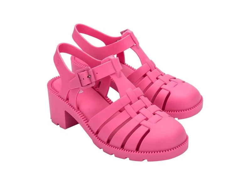 melissa Women's Id Heel Ad Sandals with Heel, pink, 4 UK