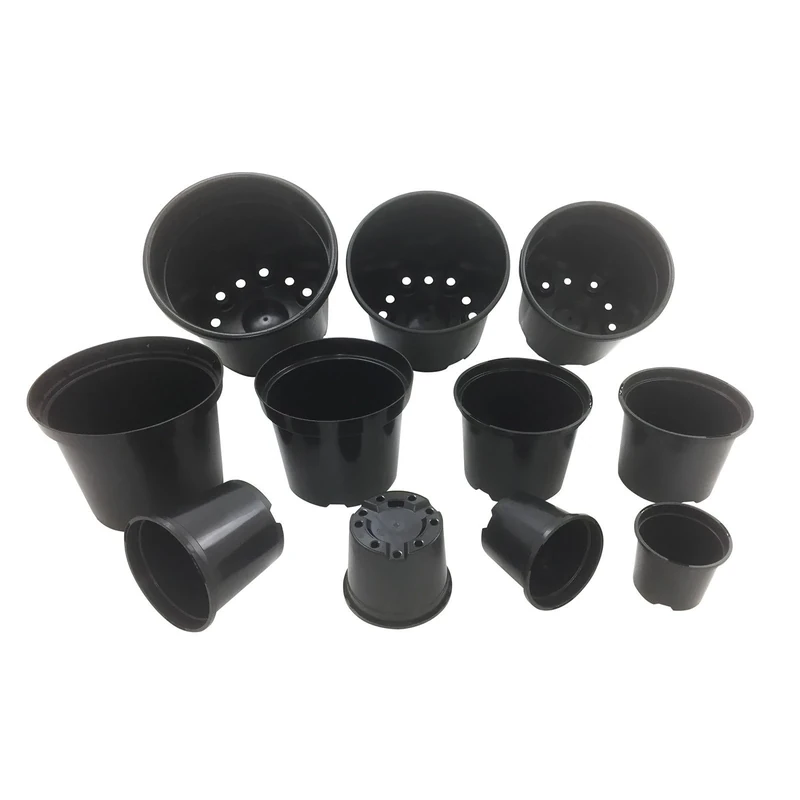 Oakland Gardens Premium Large Plastic Plant Pots for Outdoor Gardening - Set of 5 Litre Plant Pots x 90 Sturdy Planters