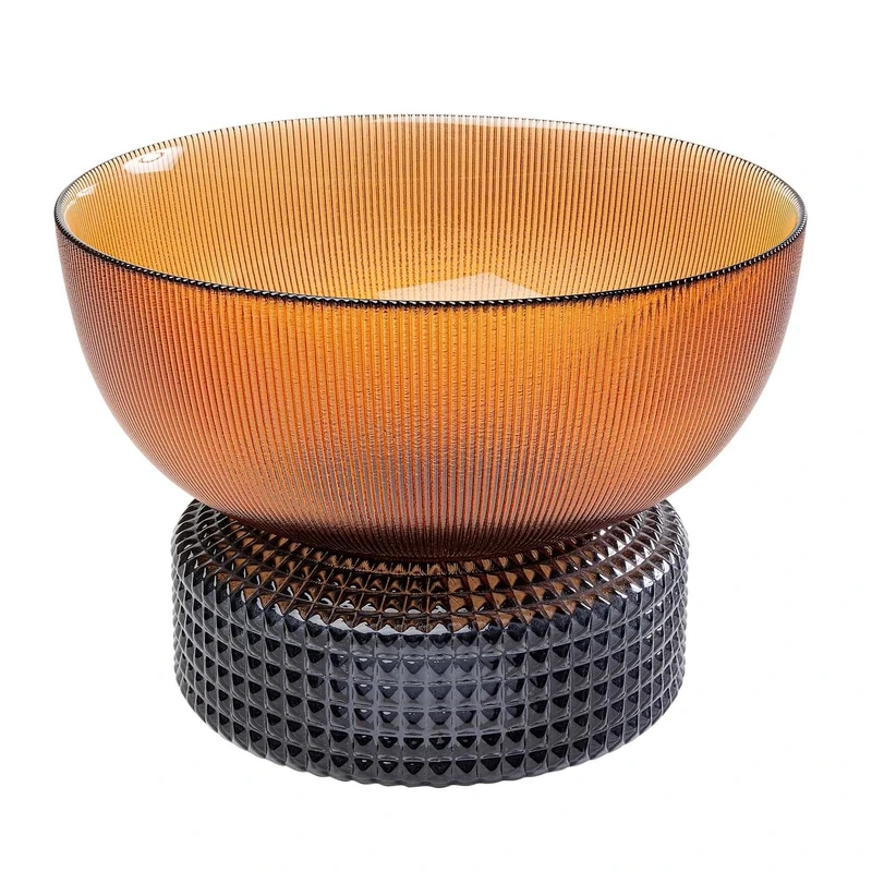 Kare Design Deco Vase Marvelous Duo, Amber, Grey, Decorative Vase for Flowers, Modern, Room Decor, Home Decor, Table Decoration for Living Room, Bedroom, Home Office, 22x28x28 cm (H/W/D)