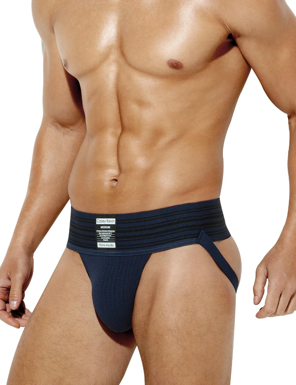 Casey Kevin Mens Jockstrap Sexy Underwear Breathable Athletic Supporter for Male Jock Strap,A5-ck2213-dark Blue,M