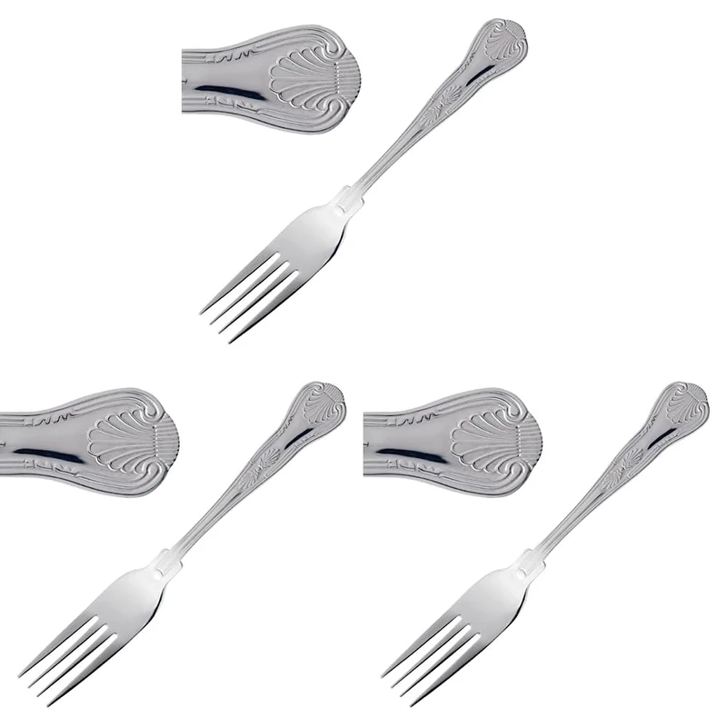 Olympia Kings Cutlery Table Forks (Pack of 36), 205(L) mm, 18/0 Stainless Steel, High Polished Finish, Dishwasher Safe, Table Dining Forks, Restaurants Pubs Bars Bistros Cafés or Home Use | D683
