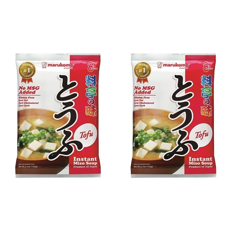 Marukome Instant Ryoutei-No-Aji Miso Soup with Chunks of Tofu 152 g (Pack of 2)