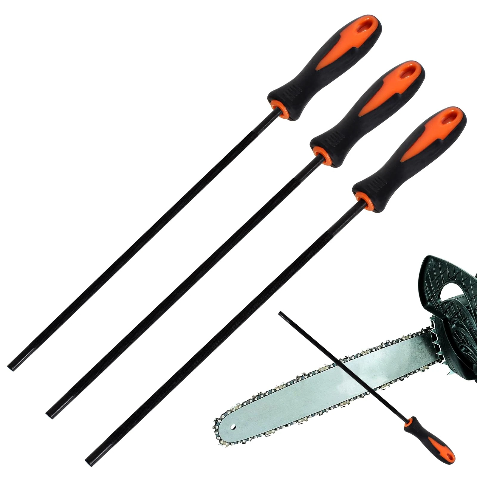 Chainsaw File,Chainsaw Sharpener Chain,Sharpening Round Files,Chainsaw Chain Sharpening File,Round Chainsaw File,Mower Chain Saw Sharpening File 4.0 mm,4.8 mm,5.5 mm for Sharpen Low Profile Saw Chains