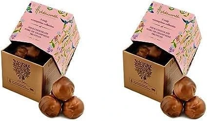 Holdsworth Chocolates Classics - Marc de Champagne Truly Scrumptious Handmade Milk Chocolate Marc de Champagne Truffles 55g (Pack of 2)