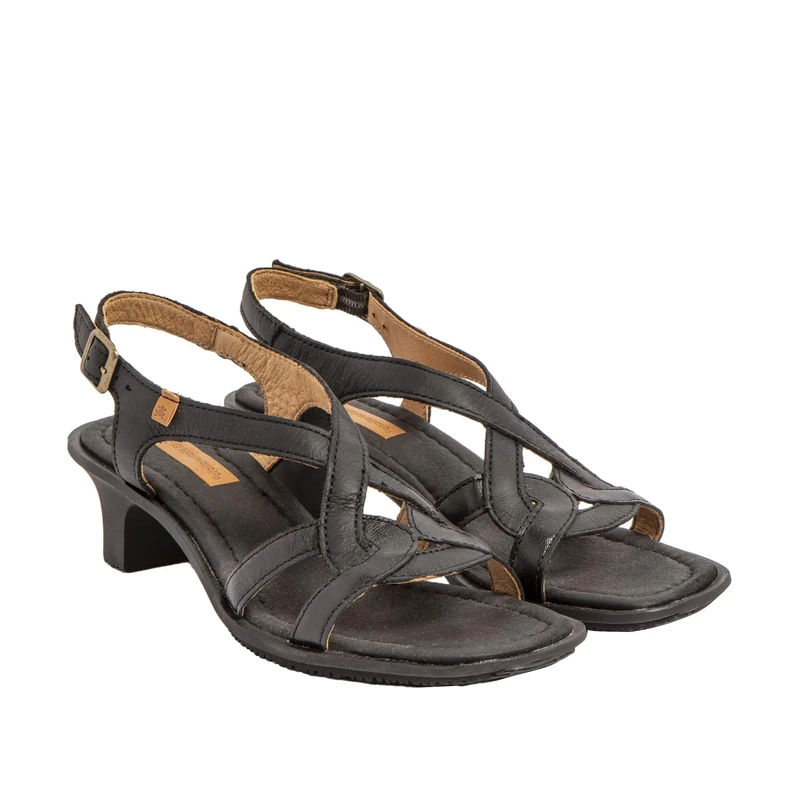 El Naturalista Women's N5992 Igusa Sandal, Black/White, 3 UK