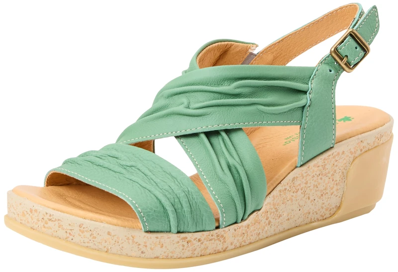 El Naturalista N5117 Leaves, Women's Sandal, Jade, 6 UK