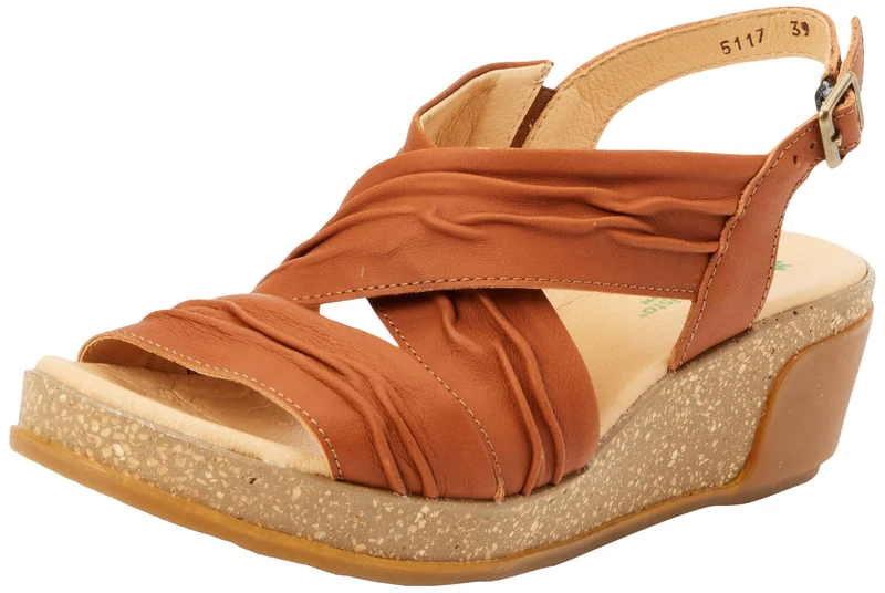 El Naturalista N5117 Leaves, Women's Sandal, Toffee, 8 UK
