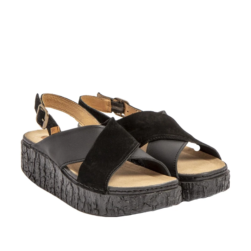 El Naturalista Women's N5972 Shinrin Sandal, Metallic Black, 3 UK