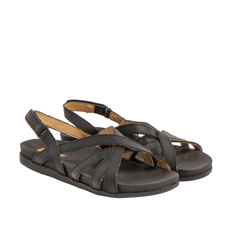 El Naturalista N5653 Zumaia, Women's Sandal, Black, 37 EU, Black/White, 37 EU
