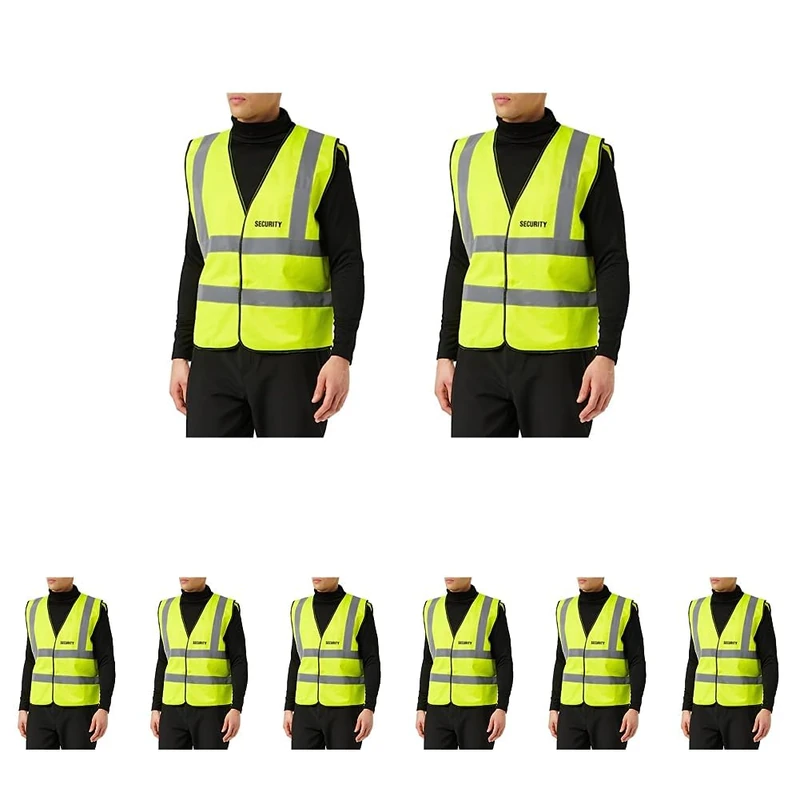 Supreme TTF VSafety L-Security Basic High-Visibility Safety Vest, Large, Yellow (Pack of 4) - Image 1