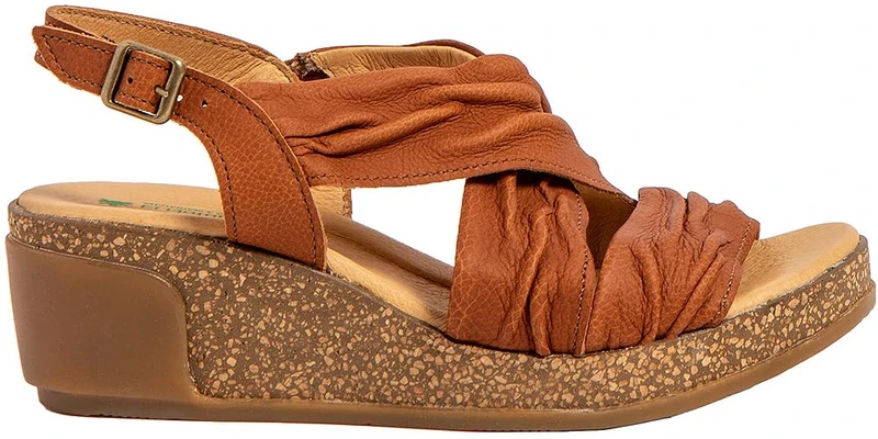 El Naturalista Women's N5117 Leaves Sandal, Toffee, 8 UK