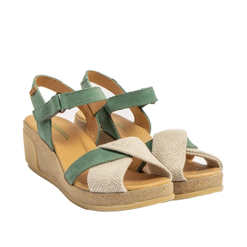 El Naturalista Women's N5038 Leaves Sandal, Jade, 9 UK