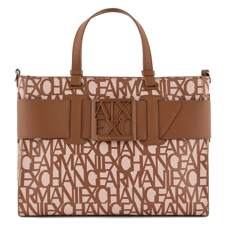 Armani Exchange Women's Essential, Susy, Sustainable, All Over Logo Big Tote, Multicoloured, multi-coloured, One Size