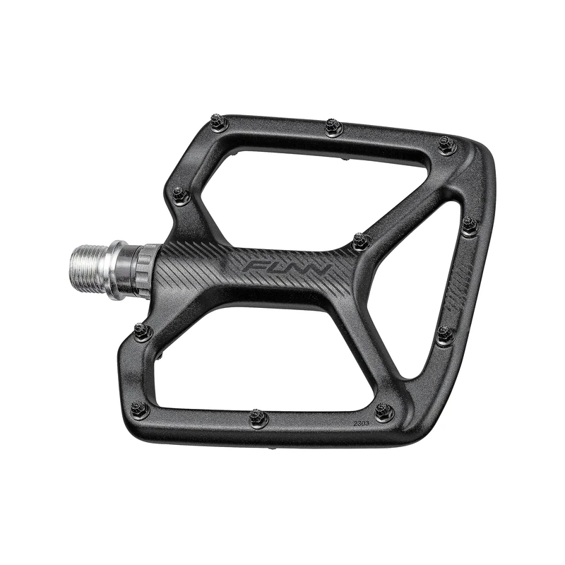 Funn Python Flat Bike Pedals - Wide Platform Bicycle Pedals for BMX/MTB Mountain Bike, 9/16-inch CrMo Axle (Black)